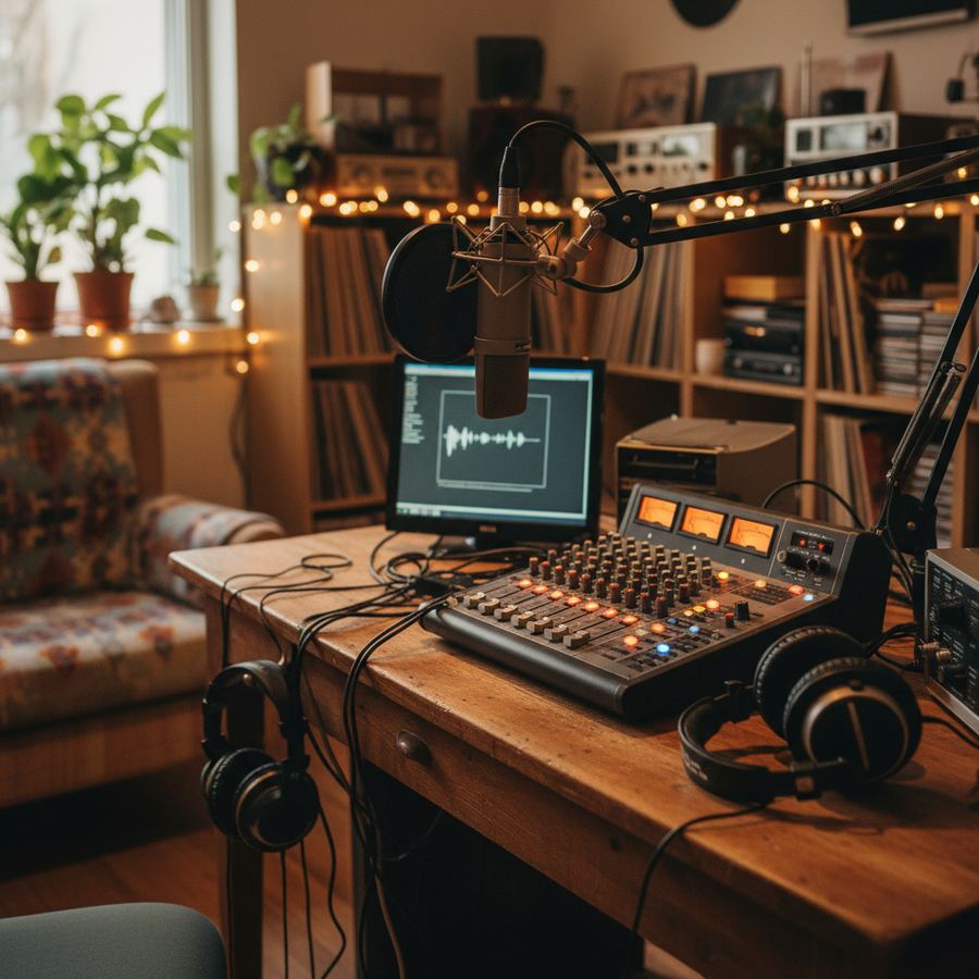 Community radio broadcast studio