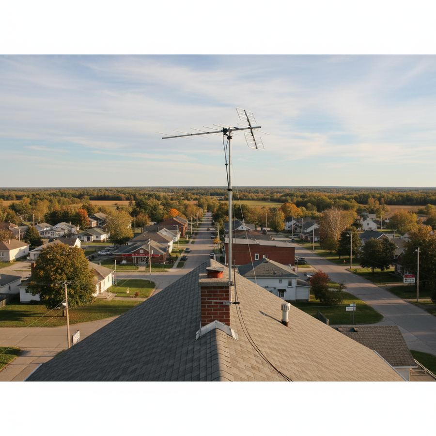 Local radio station antenna