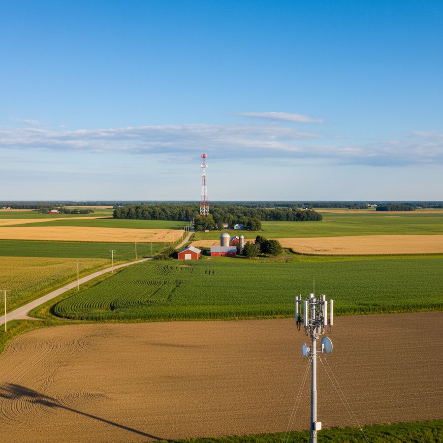 Ontario landscape with radio tower